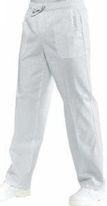 Pantalone con elastico bianco